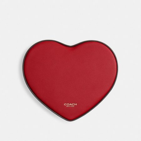 Coach Large Heart Nesting Box - Preorder — Brass/Poppy
