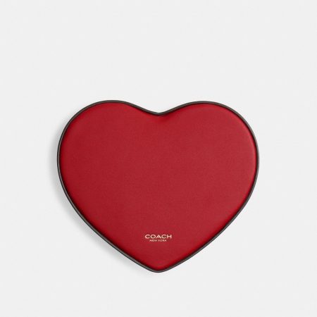 Coach Medium Heart Nesting Box - Preorder — Brass/Poppy