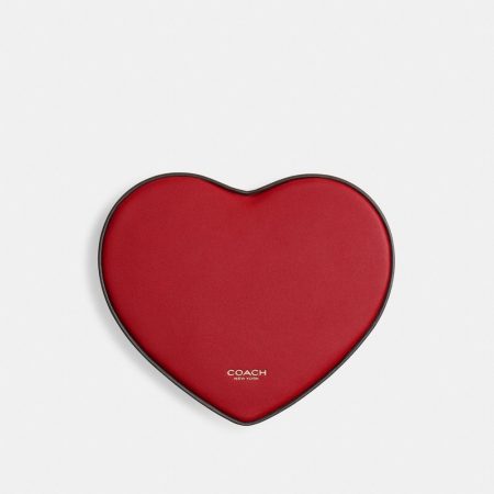 Coach Small Heart Nesting Box - Preorder — Brass/Poppy