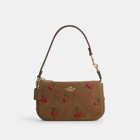 Coach Outlet Nolita 19 With Cherry Embroidery - Preorder — Brass/Cedar Multi