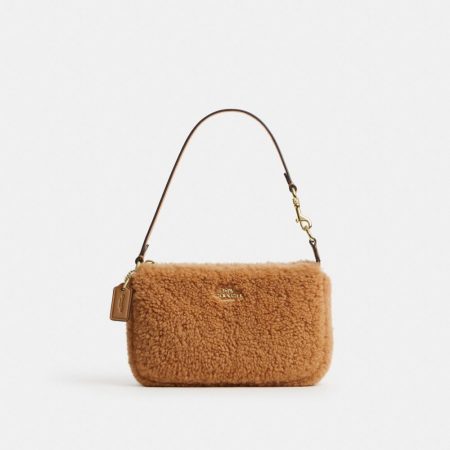 Coach Outlet Nolita 19 In Shearling - Preorder — Brass/Natural