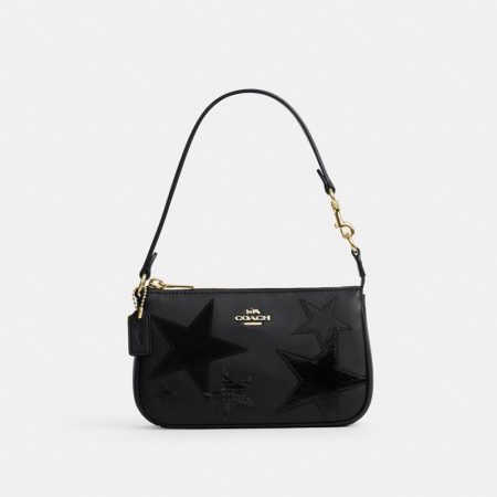 Coach Outlet Nolita 19 With Star Patchwork - Preorder — Brass/Black Multi