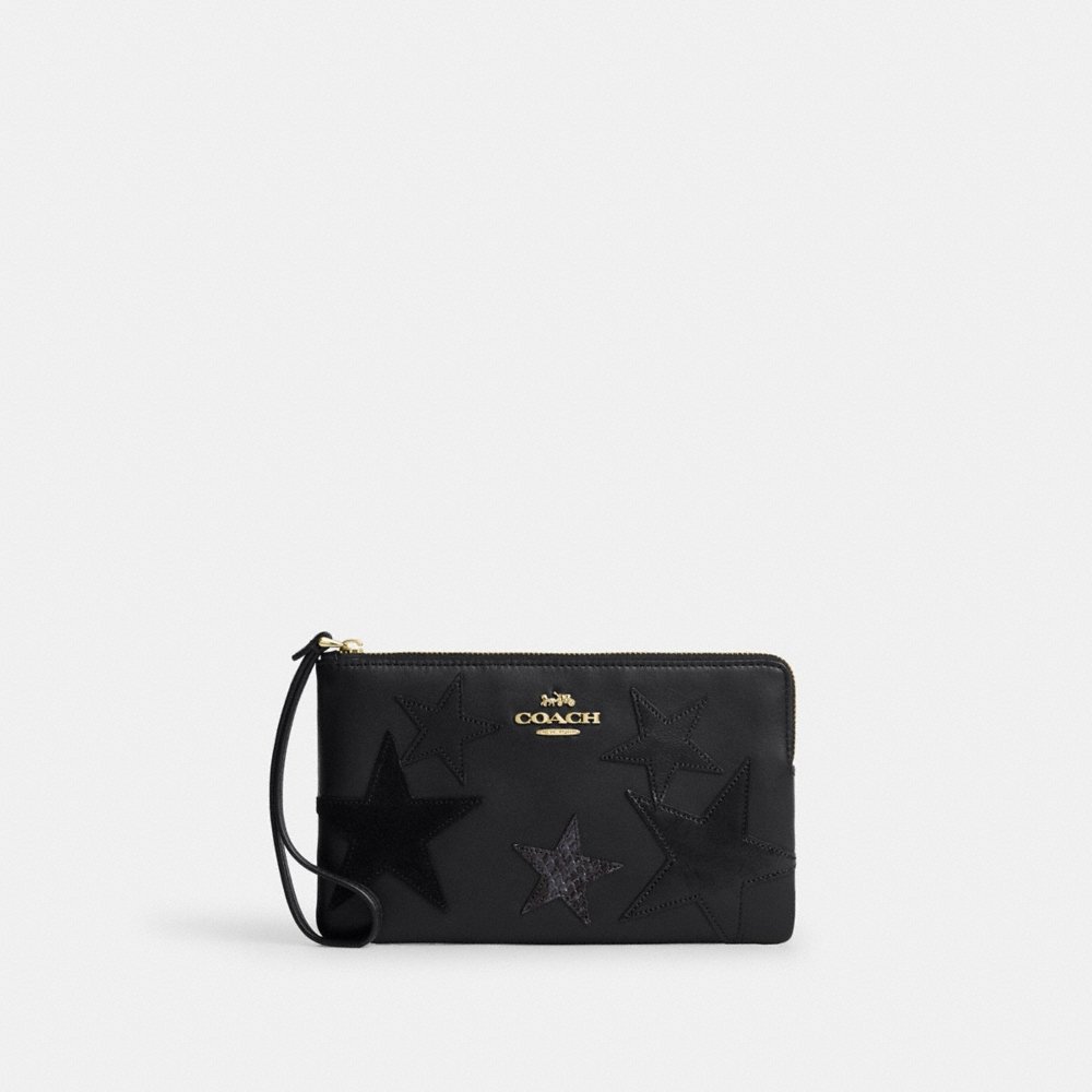 Coach Outlet Large Corner Zip Wristlet With Star Patchwork - Preorder