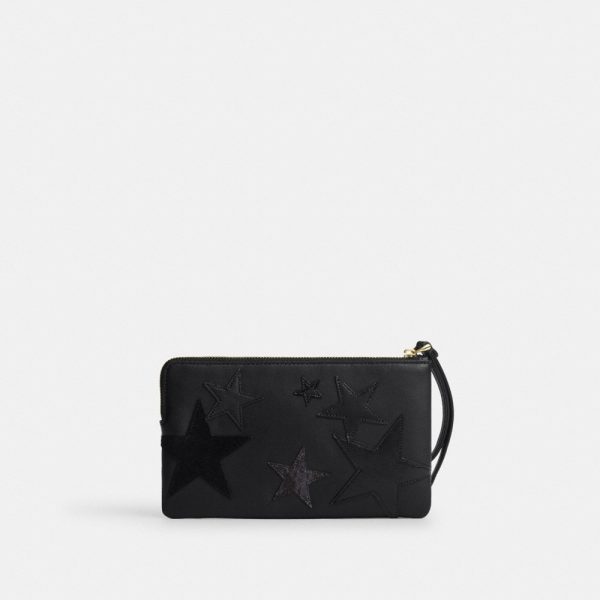 Coach Outlet Large Corner Zip Wristlet With Star Patchwork - Preorder