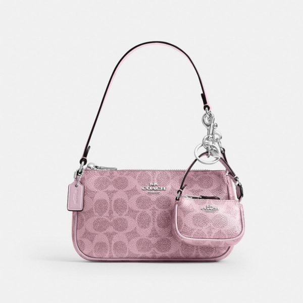 Coach Outlet Boxed Nolita 19 And Nolita Bag Charm Set In Signature Canvas - Preorder