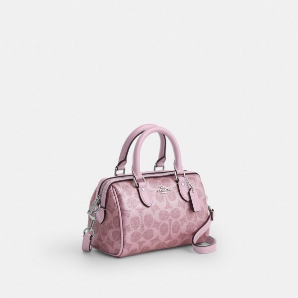 Coach Outlet Boxed Mini Rowan Crossbody Bag And Mirror Bag Charm Set In Signature Canvas - Preorder