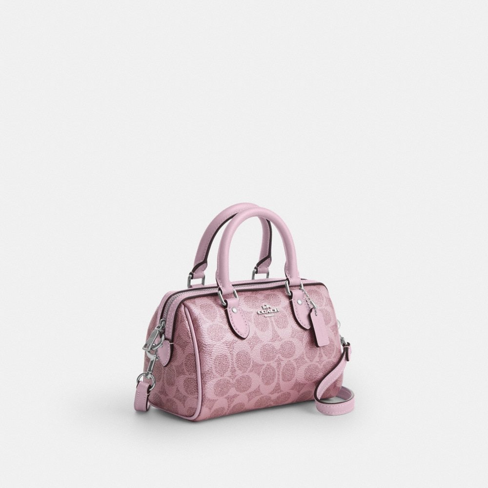 Coach Outlet Boxed Mini Rowan Crossbody Bag And Mirror Bag Charm Set In Signature Canvas - Preorder
