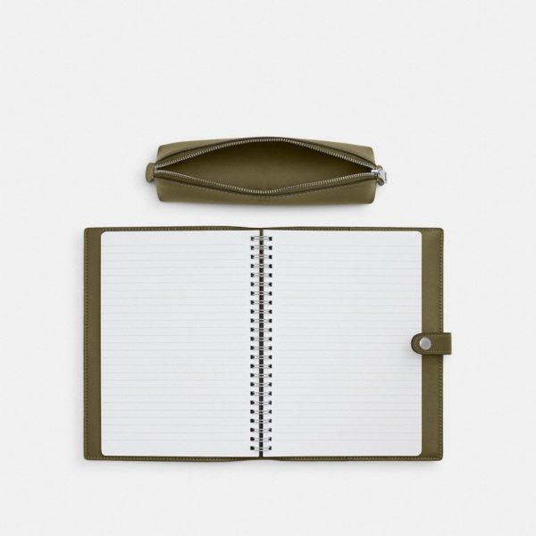 Coach Outlet Boxed Notebook And Pencil Case Set In Signature Canvas - Preorder