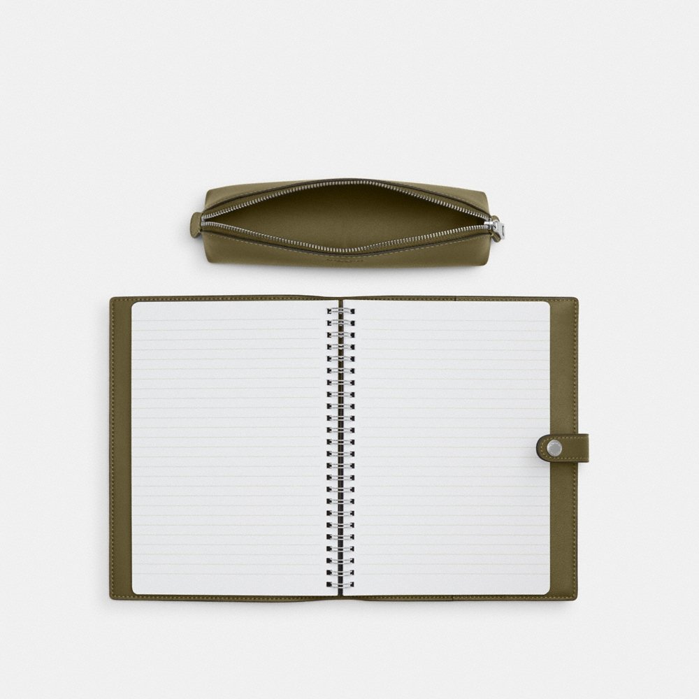 Coach Outlet Boxed Notebook And Pencil Case Set In Signature Canvas - Preorder