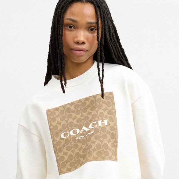 Coach Outlet Signature Square Crewneck Sweatshirt - Preorder