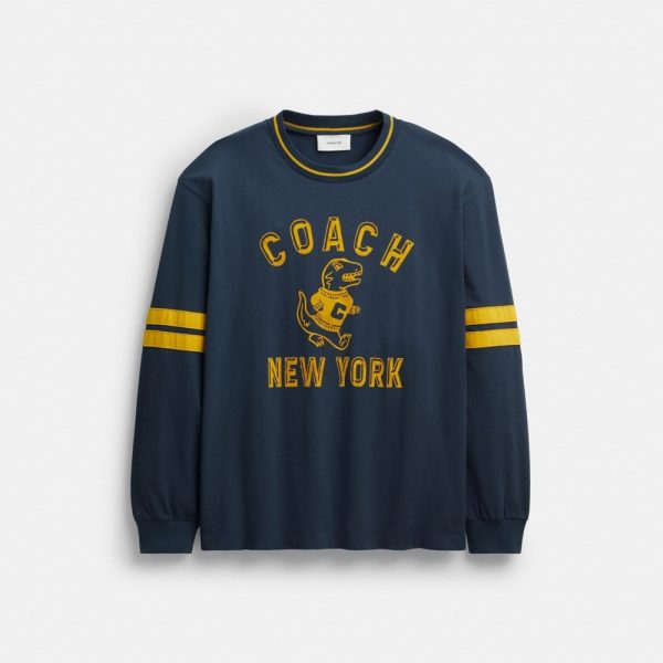 Coach Rexy Mascot Classic Long Sleeve T-Shirt In Organic Cotton - Preorder