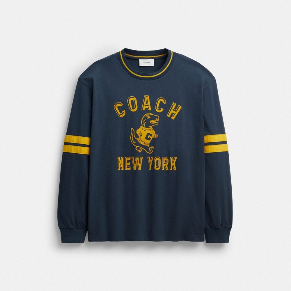 Coach Rexy Mascot Classic Long Sleeve T-Shirt In Organic Cotton - Preorder