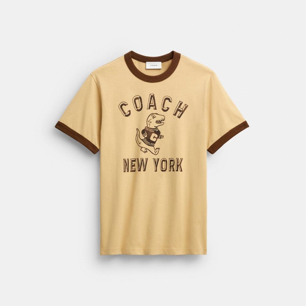 Coach Rexy Mascot Classic Ringer T-Shirt In Organic Cotton - Preorder