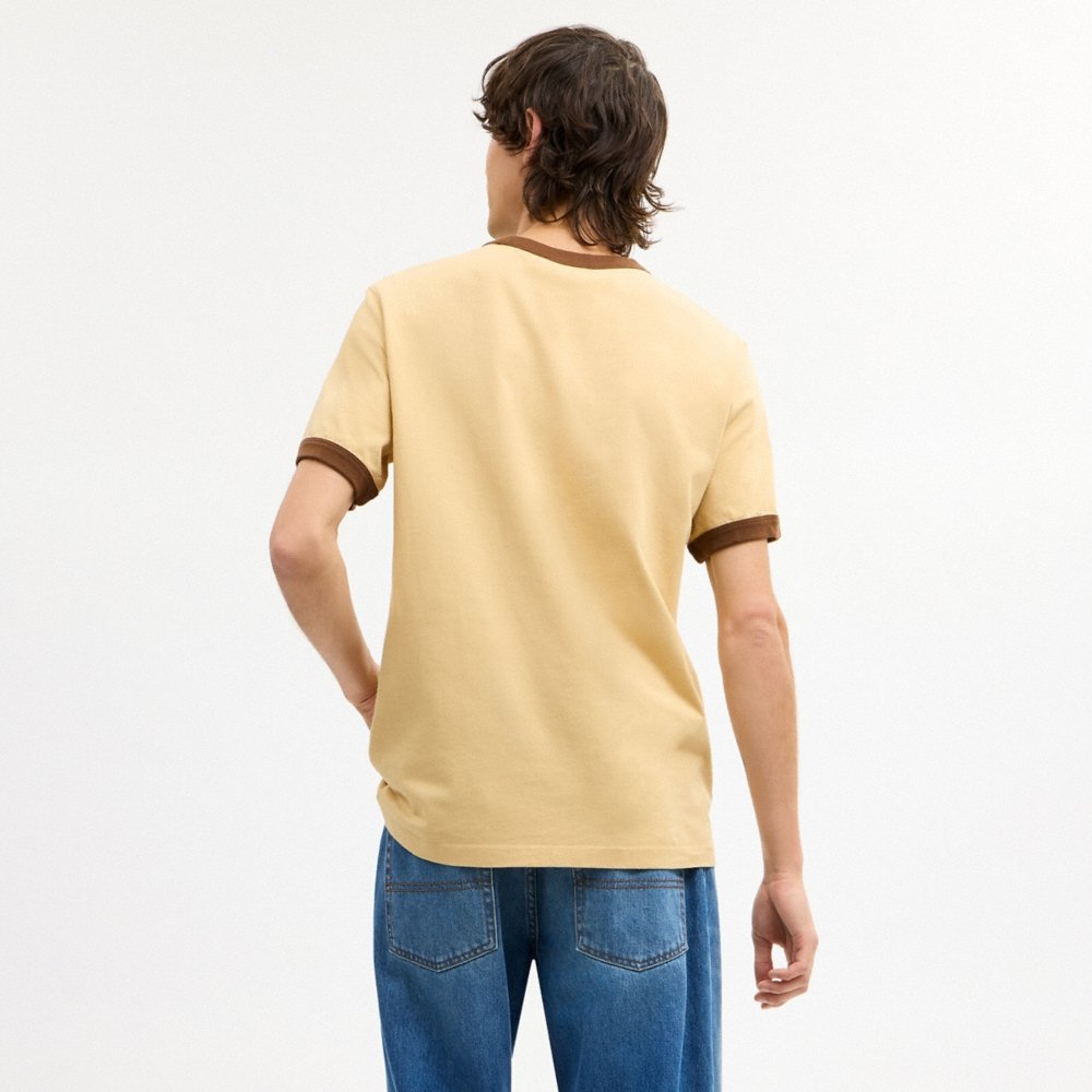 Coach Rexy Mascot Classic Ringer T-Shirt In Organic Cotton - Preorder