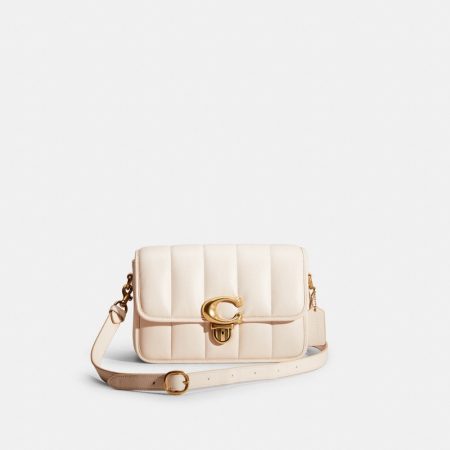 Coach Restored Studio Shoulder Bag With Quilting - Preorder — Brass/Chalk