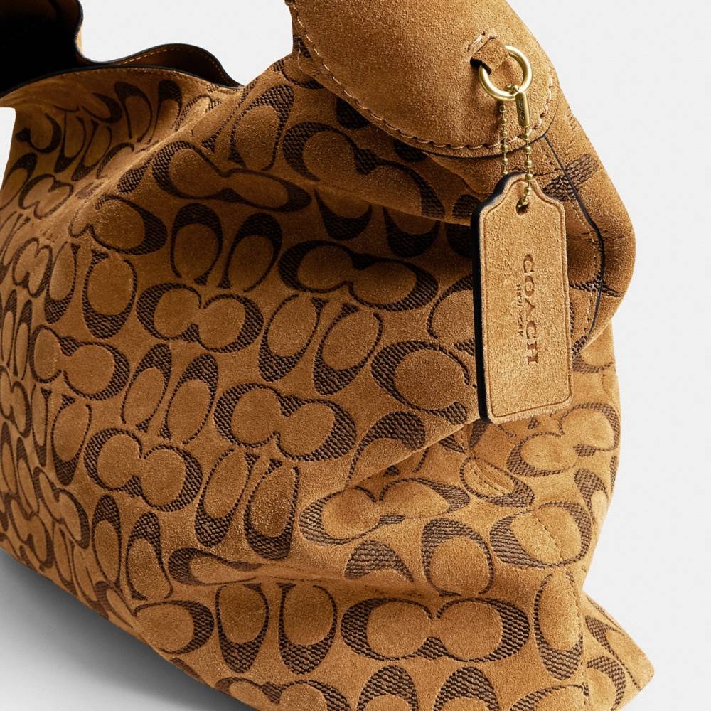 Coach Brooklyn Shoulder Bag 34 In Signature Suede - Preorder