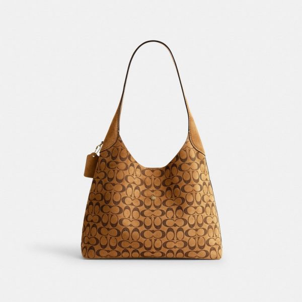 Coach Brooklyn Shoulder Bag 34 In Signature Suede - Preorder