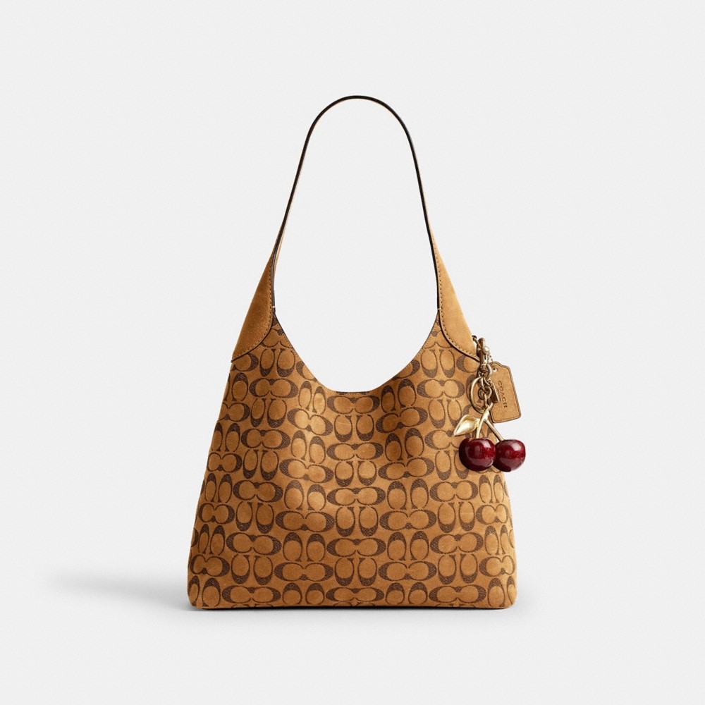 Coach Brooklyn Shoulder Bag 34 In Signature Suede - Preorder