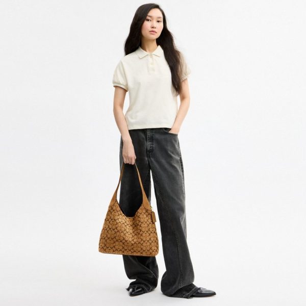 Coach Brooklyn Shoulder Bag 34 In Signature Suede - Preorder
