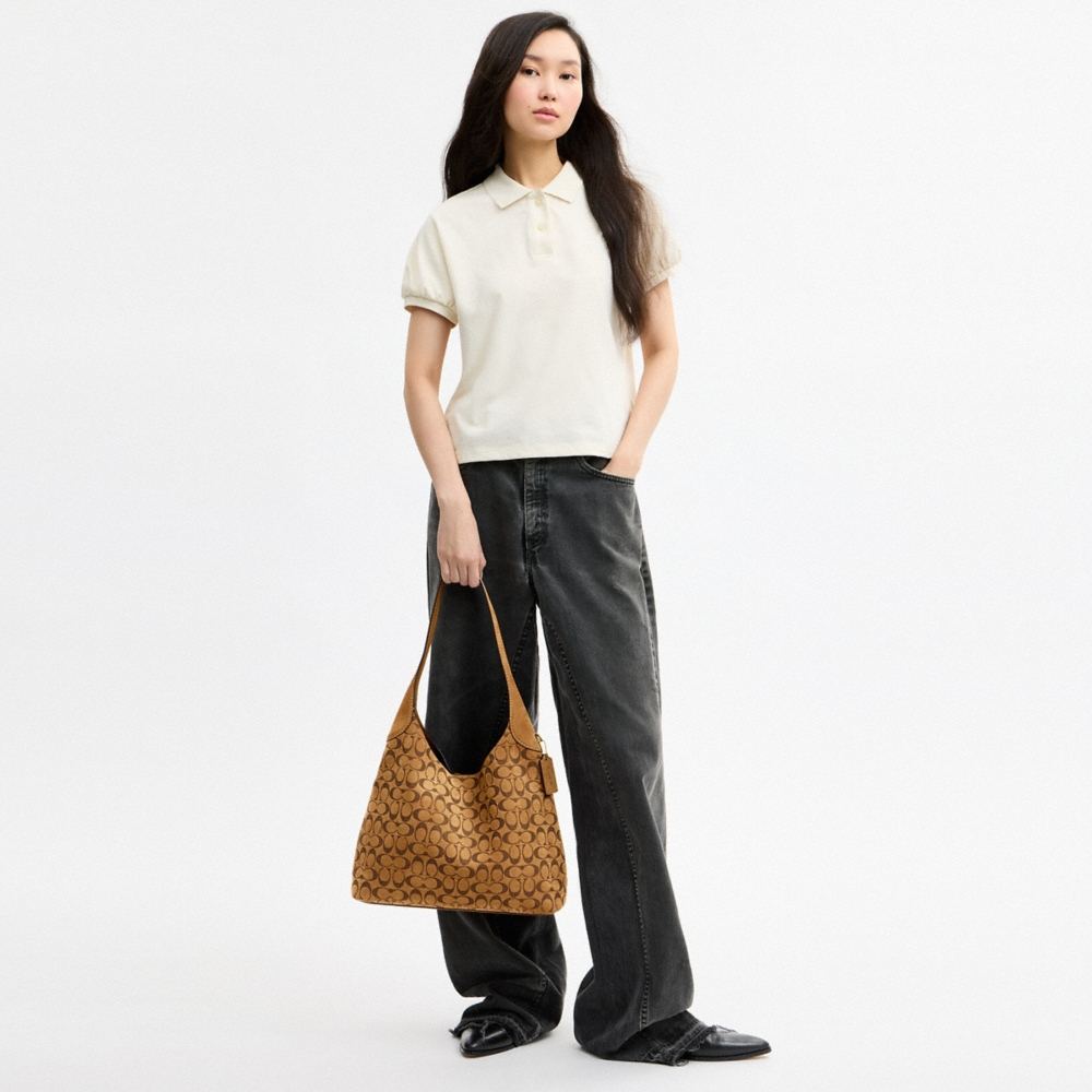 Coach Brooklyn Shoulder Bag 34 In Signature Suede - Preorder