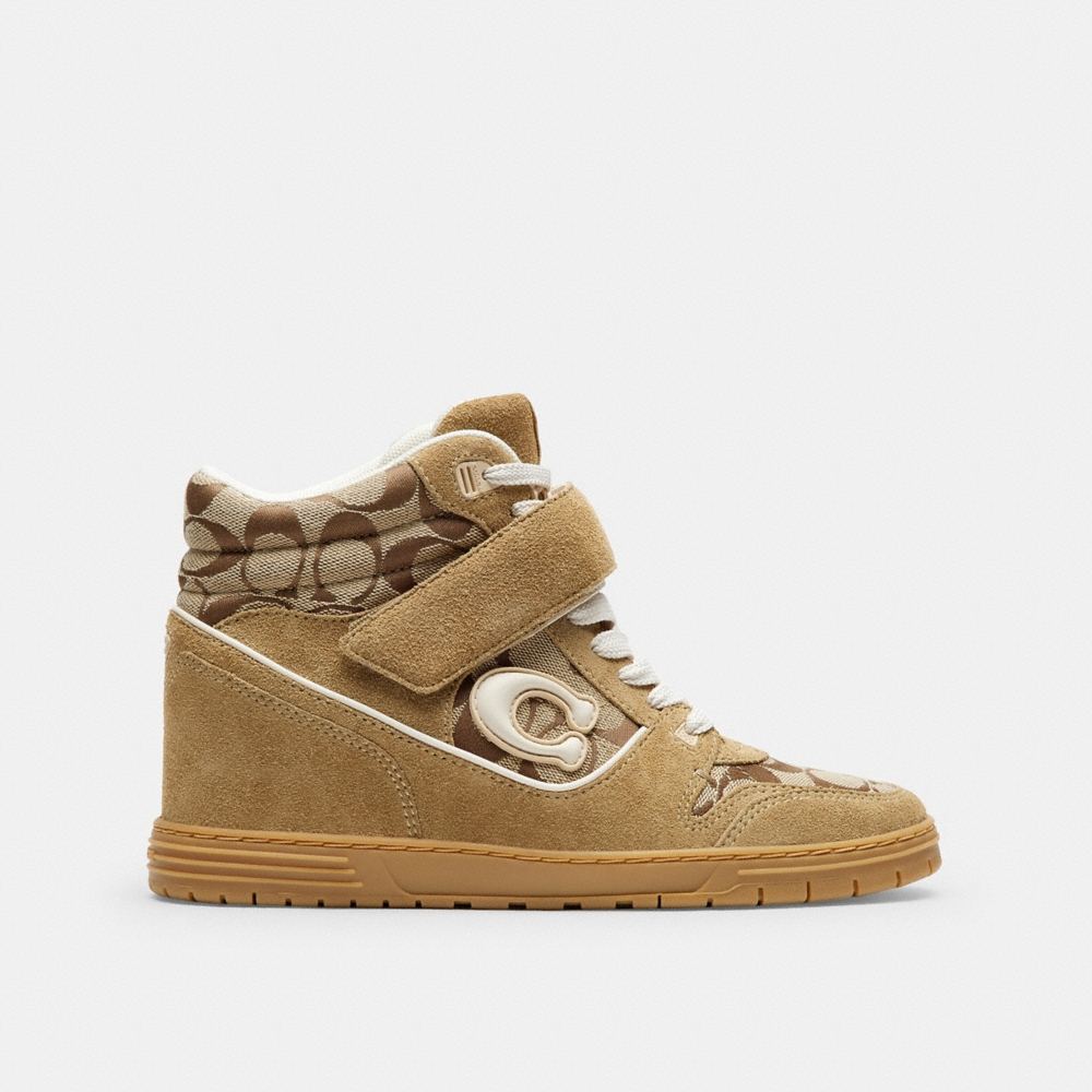 Coach Soho Wedge Heel Sneaker In Signature Canvas - Preorder