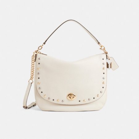 Coach Custom Turnlock Hobo - Preorder — Brass/Chalk