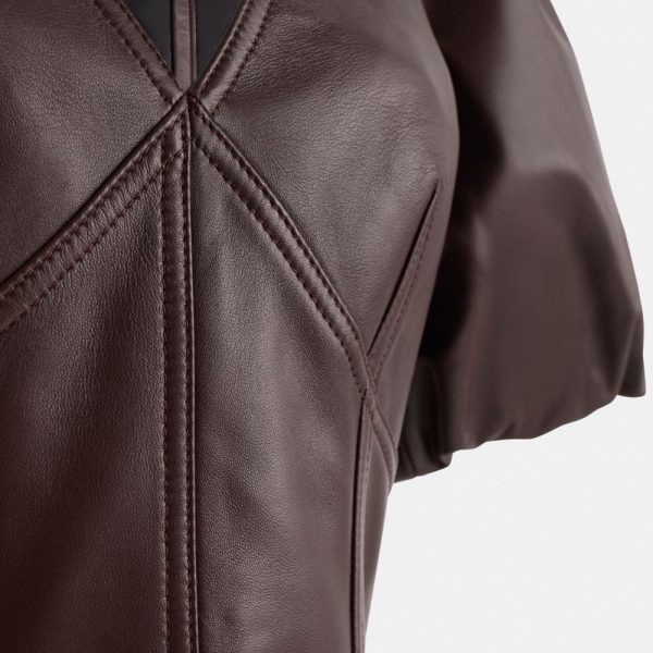 Coach Outlet Restored Leather Puff Sleeve Dress - Preorder