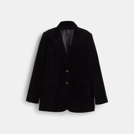 Coach Outlet Restored Velvet Blazer - Preorder — Black