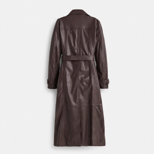 Coach Outlet Restored Heritage C Double Breasted Leather Trench - Preorder