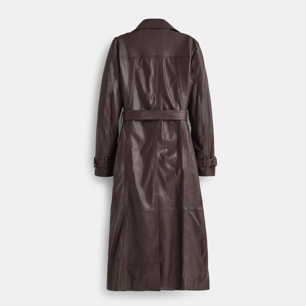 Coach Outlet Restored Heritage C Double Breasted Leather Trench - Preorder