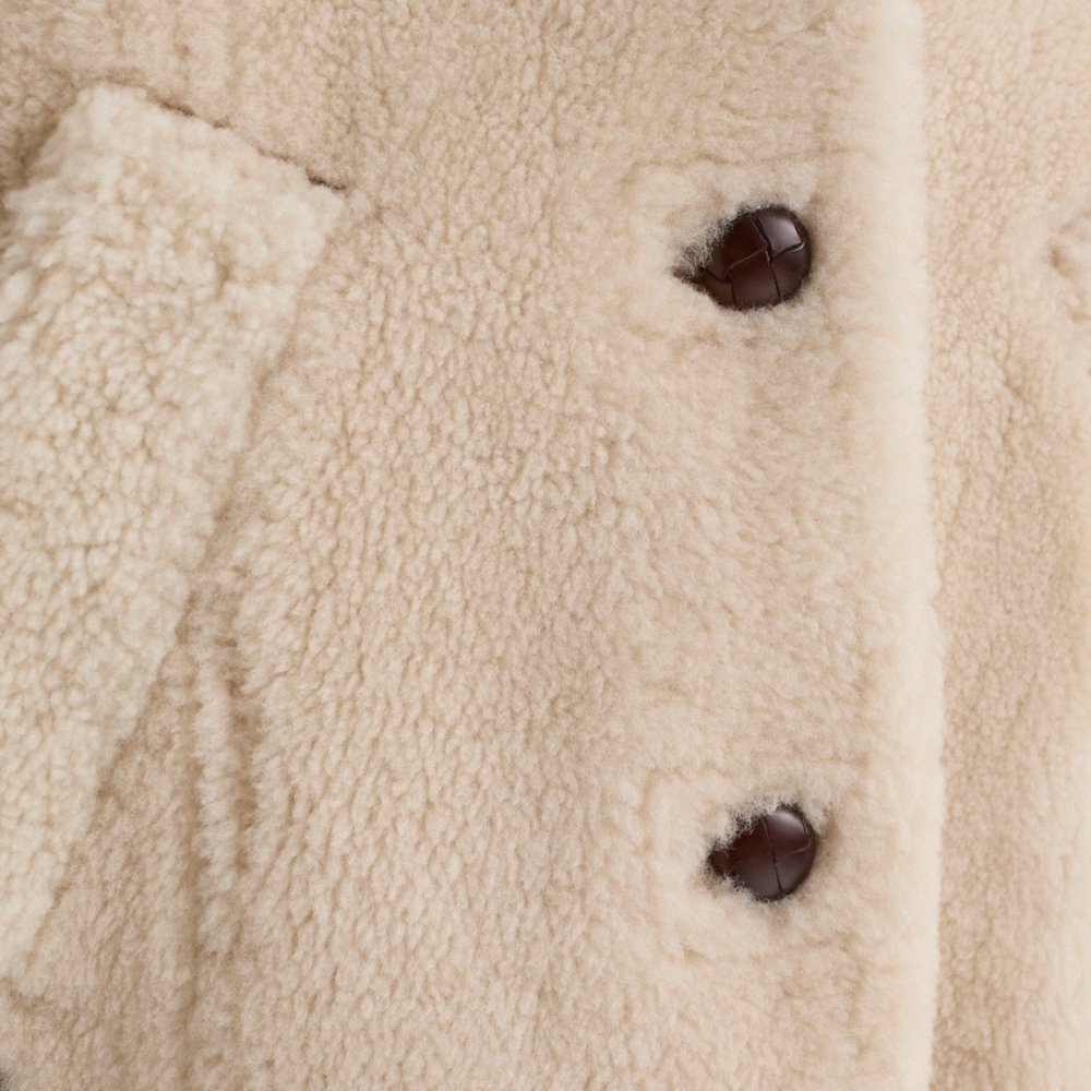 Coach Outlet Restored Shearling Cardi Coat - Preorder - Image 3