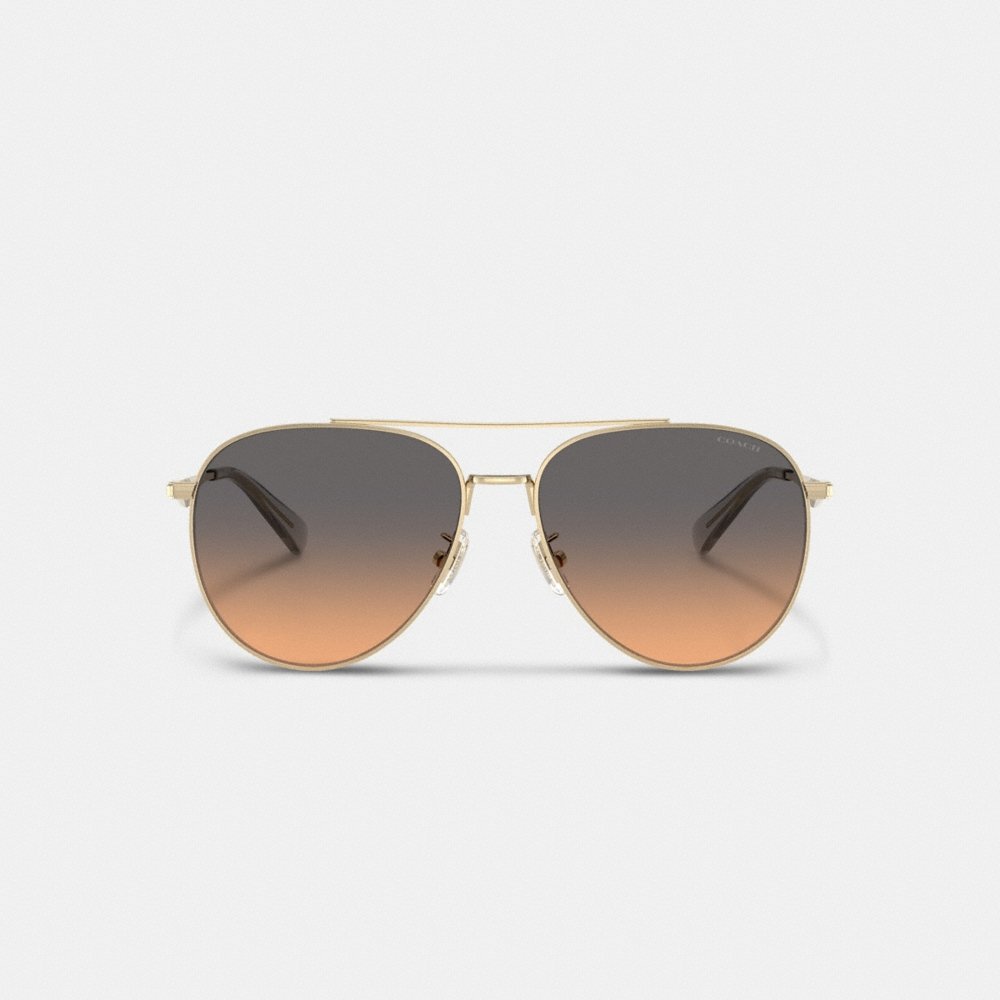 Coach C Hardware Metal Pilot Sunglasses - Preorder