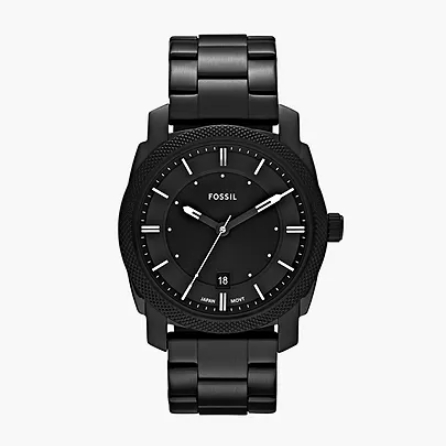 Fossil Machine FS5971 black stainless steel watch 49mm
