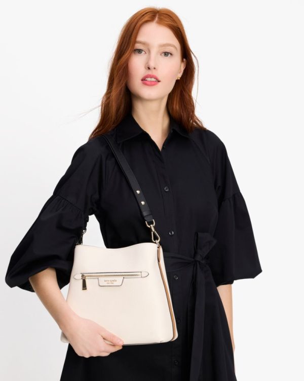 Kate Spade Outlet Hudson Colorblocked Pebbled Leather Shoulder Bag - Preorder