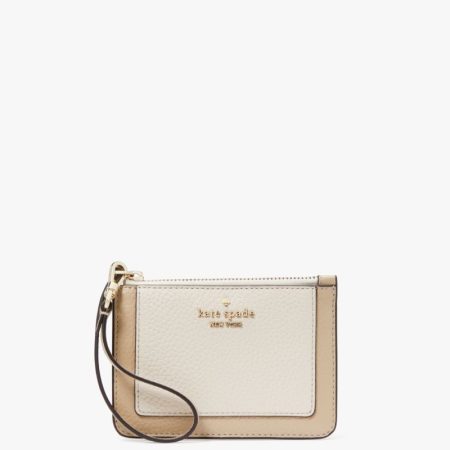 Kate Spade Outlet Lena Colorblock Small Card Holder Wristlet - Preorder — Light Sand Multi