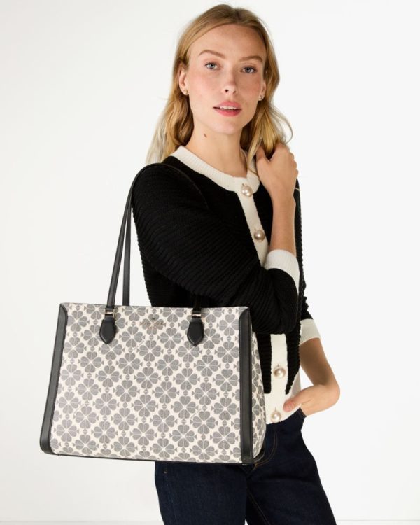 Kate Spade Outlet Signature Spade Flower East West Large Laptop Tote - Preorder