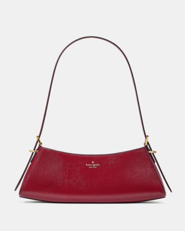 Kate Spade Outlet Frankie Textured Patent Leather Small East West Shoulder - Preorder
