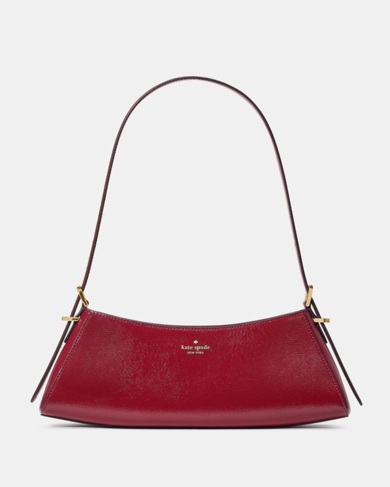 Kate Spade Outlet Frankie Textured Patent Leather Small East West Shoulder - Preorder