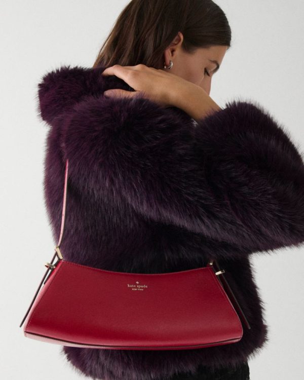 Kate Spade Outlet Frankie Textured Patent Leather Small East West Shoulder - Preorder