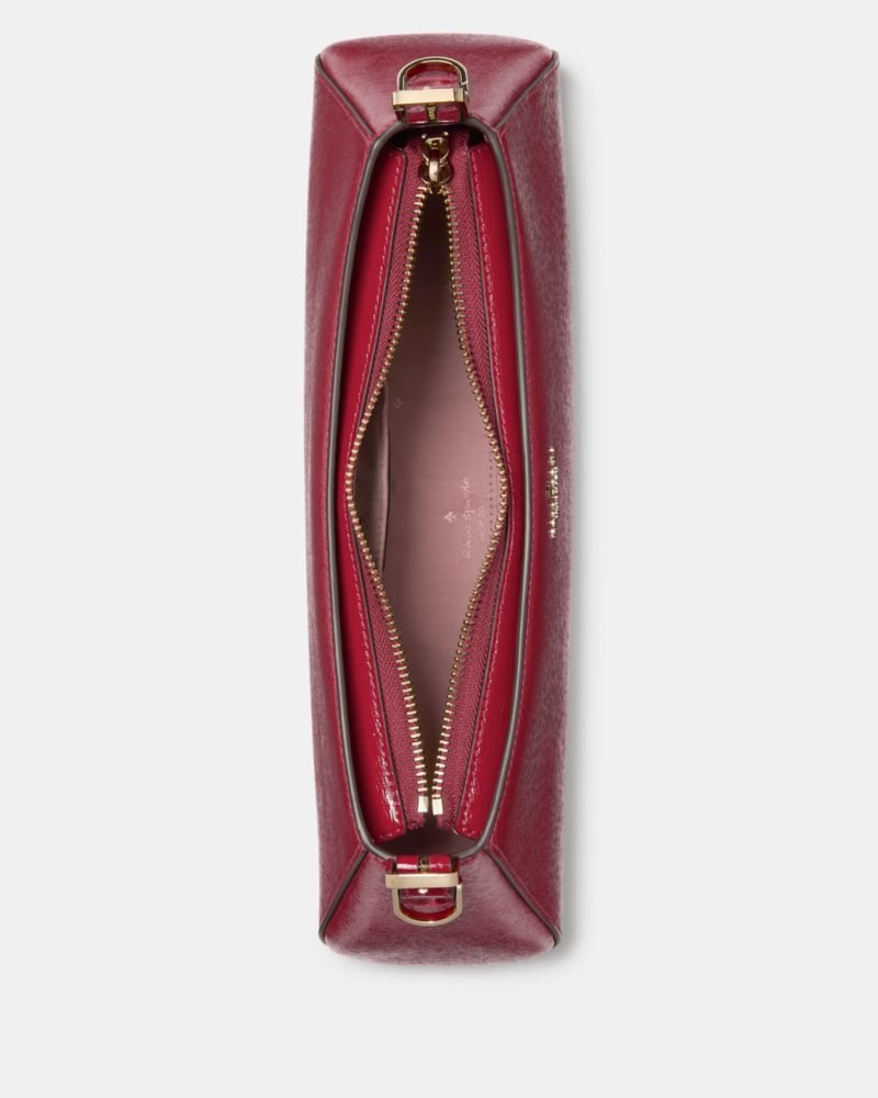 Kate Spade Outlet Frankie Textured Patent Leather Small East West Shoulder - Preorder