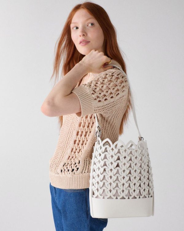 Kate Spade Outlet Halo Woven Leather Bucket Bag - Preorder