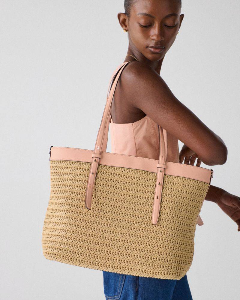 Kate Spade Outlet Do It All Straw Tote Bag - Preorder