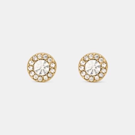 Kate Spade Outlet You're A Gem Pave Halo Studs - Preorder — Clear/Gold