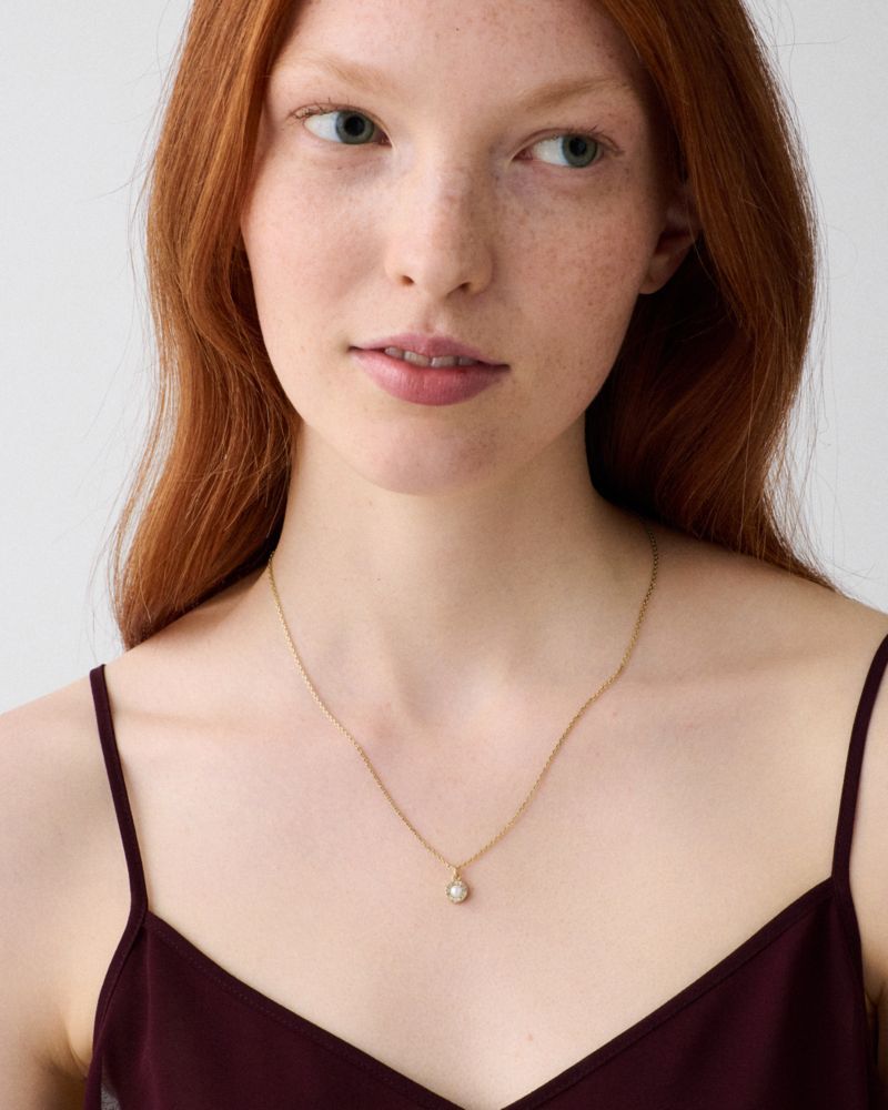Kate Spade Outlet You're A Gem Pave Halo Pendant - Preorder