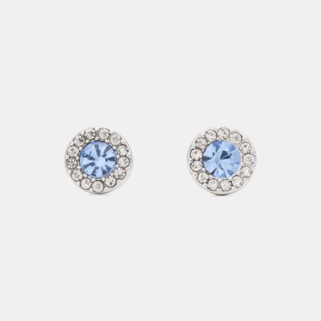 Kate Spade Outlet You're A Gem Pave Halo Studs - Preorder — Blue/Silver