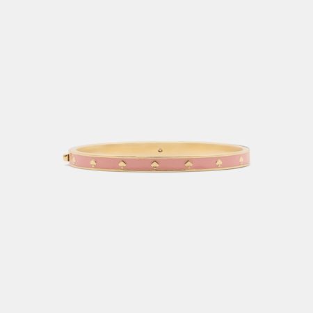 Kate Spade Outlet Spot The Spade Enamel Hinged Bangle - Preorder — Pink
