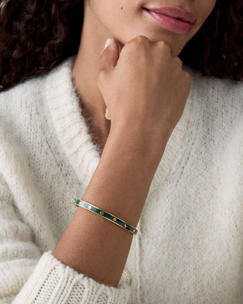 Kate Spade Outlet Spot The Spade Enamel Hinged Bangle - Preorder