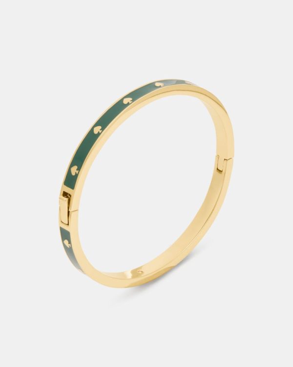 Kate Spade Outlet Spot The Spade Enamel Hinged Bangle - Preorder