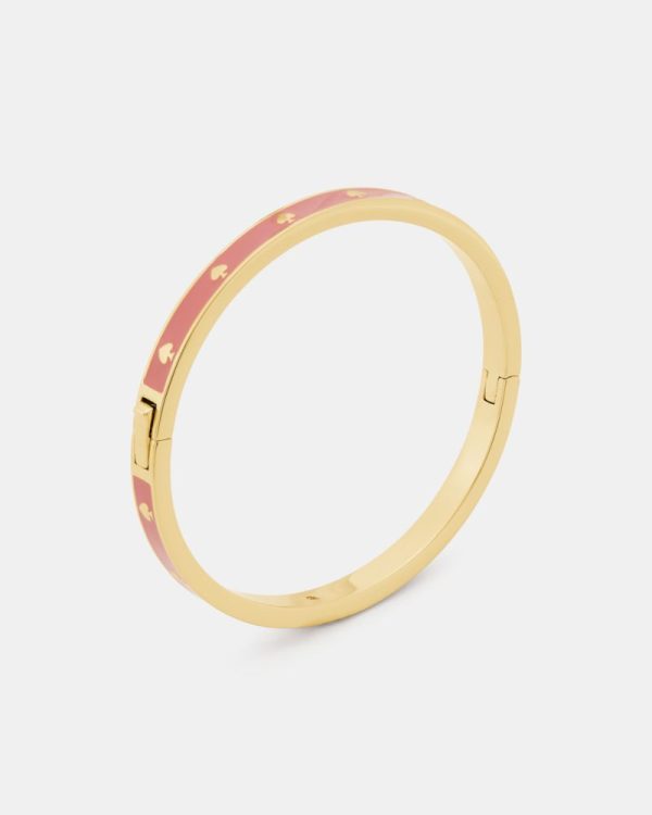 Kate Spade Outlet Spot The Spade Enamel Hinged Bangle - Preorder