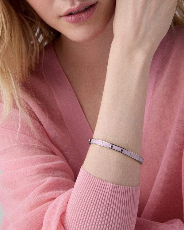 Kate Spade Outlet Spot The Spade Enamel Hinged Bangle - Preorder